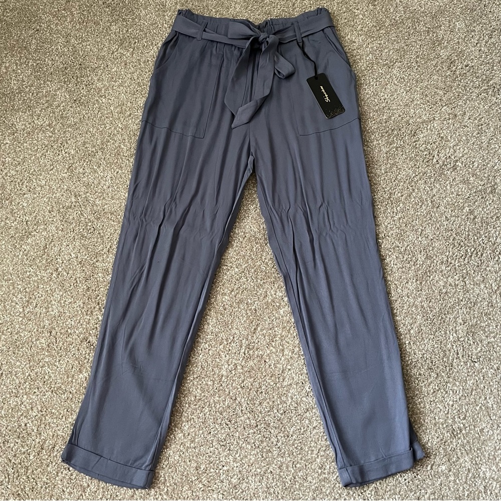 Shine star pants. Blue. Slim fit. Size M.
